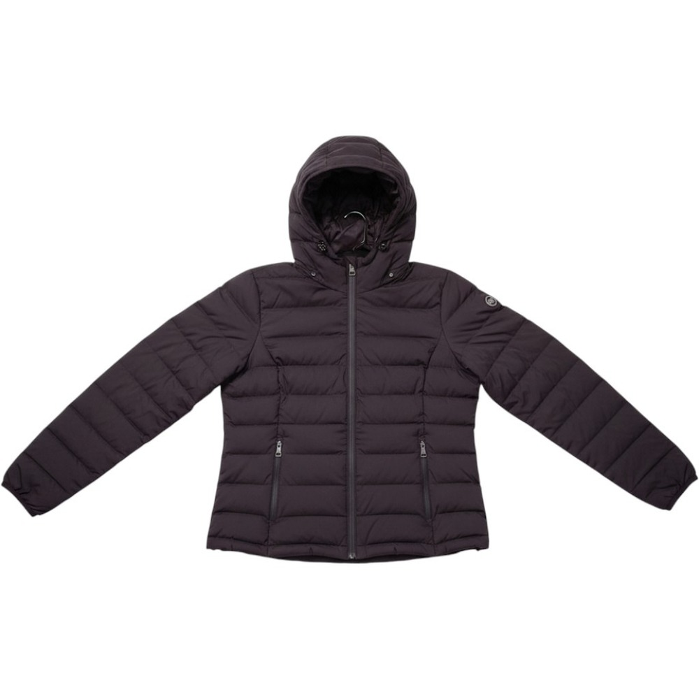 Michael Kors Puffer Jacket Women Medium black Hooded Down Blend Coat